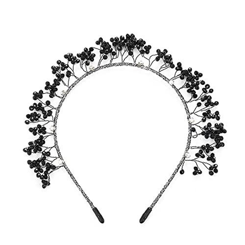 Haarschmuck Net Promi-Kristallstirnband Sen-Serie Superfee dünnkantiges Stirnband wild gehen Sie aus, um Ihr Gesicht zu waschen und Haare zu drücken Haarschmuck Haarnadel weiblich,schwarz