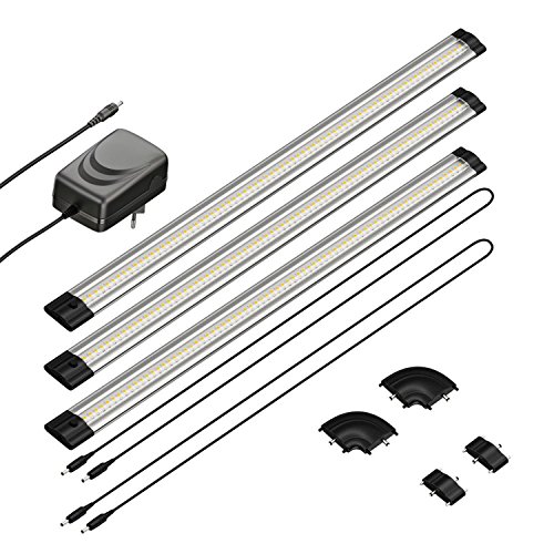 parlat LED Unterbau-Leuchte SIRIS, flach, je 50cm, 100cm Kabel, 500lm, warm-weiß, 3er Set
