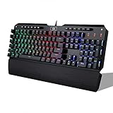 Redragon K555 INDRAH RGB LED Beleuchtete Mechanische Tastatur, Multimedia, Makro- und Profil-Tasten Mechanische Gaming Tastatur (QWERTY Layout)