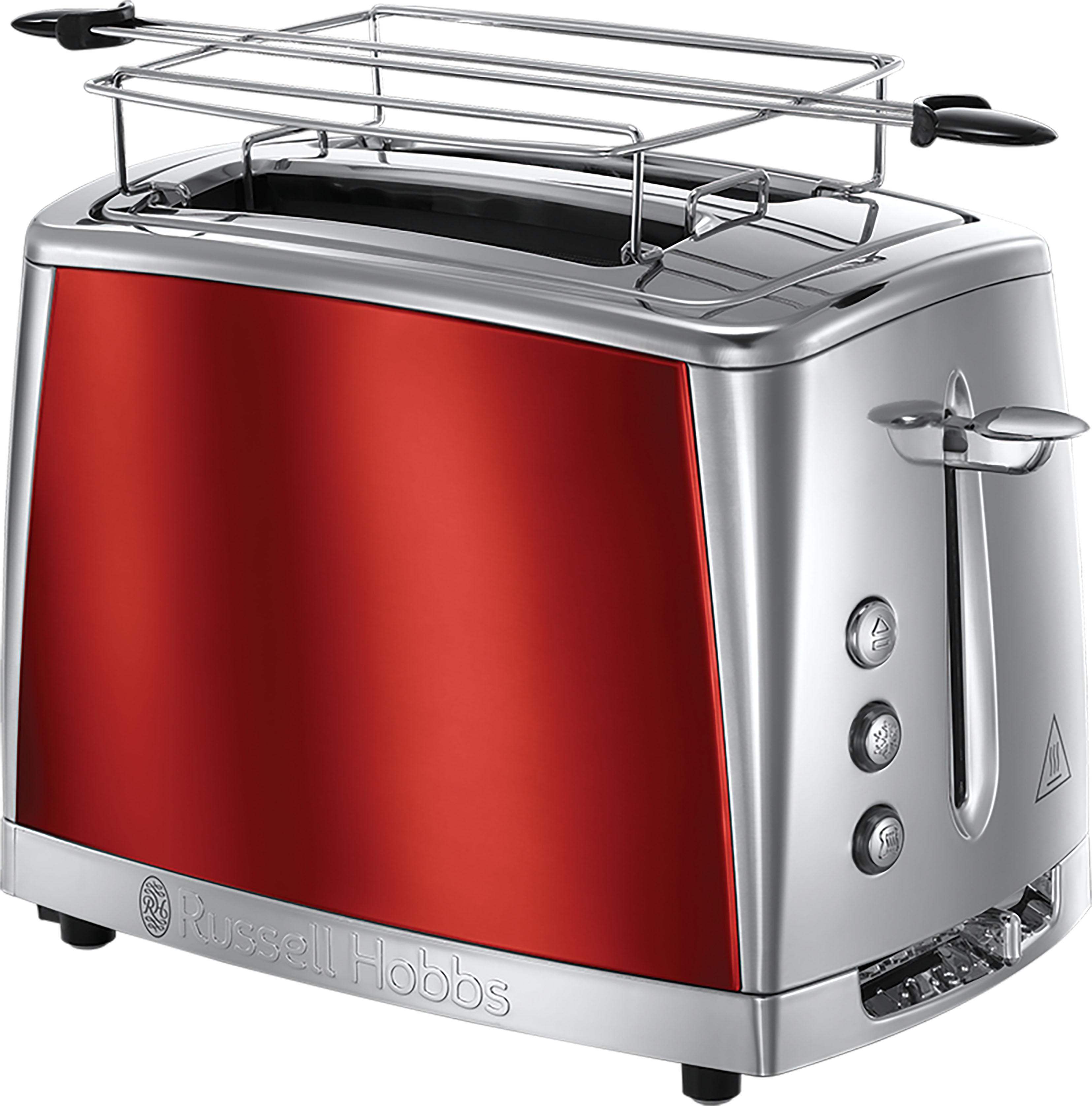 RUSSELL HOBBS Toaster "Luna Solar Red 23221-56", 2 kurze Schlitze, für 2 Scheiben, 1550 W