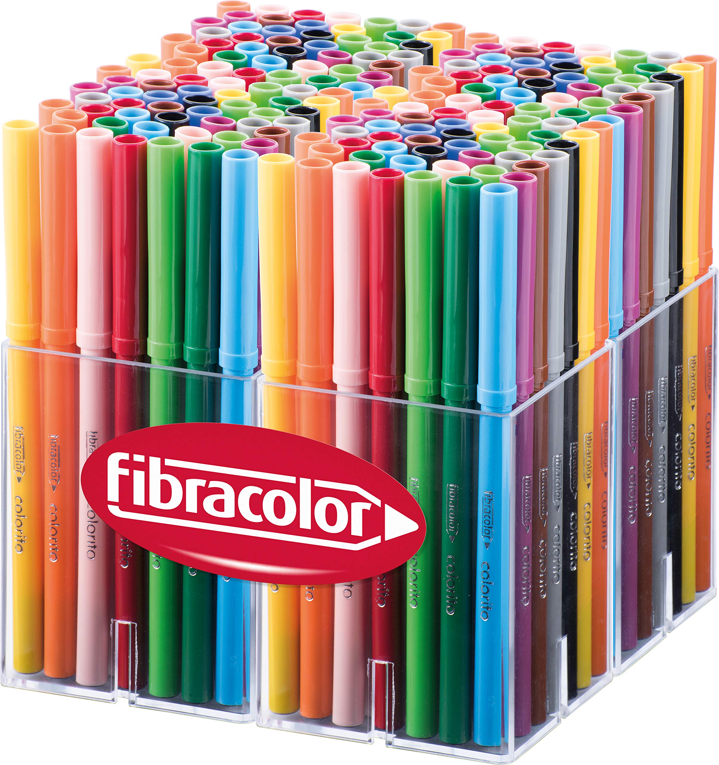 FIBRACOLOR Colorito Multiscachtel 180 Filzstifte feine Spitze superabwaschbar