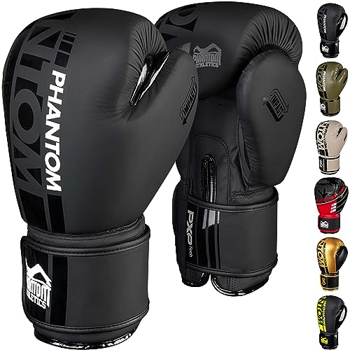 Phantom Boxhandschuhe APEX | MMA Muay Thai-Boxing Gloves | 10 - 16 oz | Männer - Schwarz