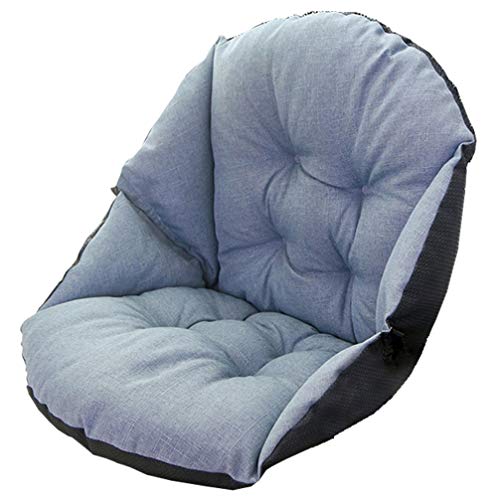 VOSAREA Chair Cushions Desk Seat Cushion Warm Comfort Cushion Pad for Support Waist Backrest Winter Plush Cushion for Home Office Chair Car Seat (Blue)