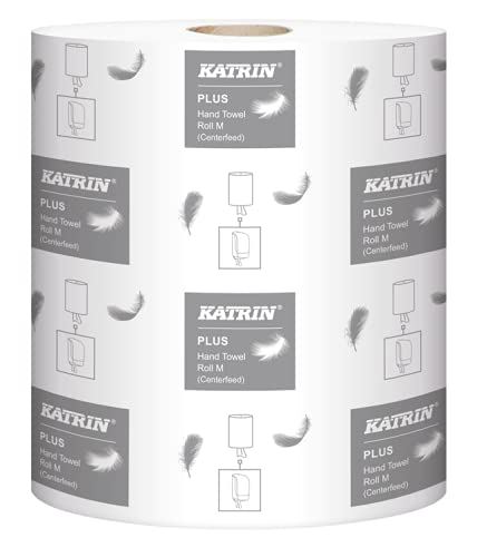 Handtuchrolle - Katrin Plus Centerfeed M2, hochweiß, 20,5 x 30,0 cm, 2-lagig, 600 Blatt/Rolle, 6 Rollen/VE, 40 VE/Palette