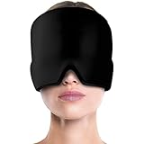 Eisaugenmaske, die angenehm ist, Migräne zu lindern, eignet sich zur Linderung von geschwollenen Augen, Verspannungen, Nebenhöhlen und Druck (schwarz)