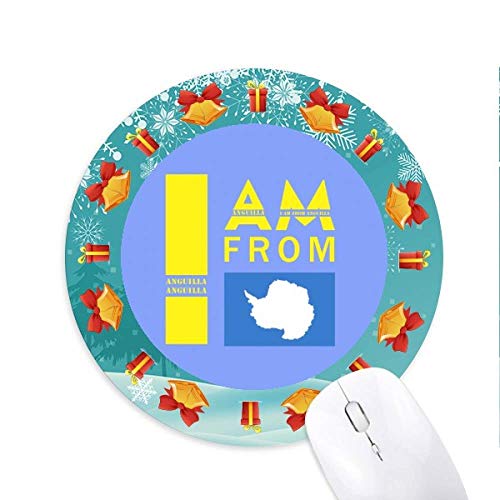 I am from Anguilla Mousepad Round Rubber Mouse Pad Weihnachtsgeschenk
