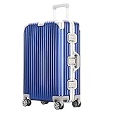 SAAKO Koffer mit Rollen Handgepäck Koffer Reißverschlussloser Aluminiumrahmen-Gepäck Hartschalenkoffer mit großem Fassungsvermögen