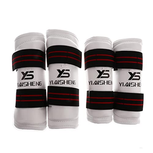 Sharplace 1 Paar Armschutz mit Beinschutz Taekwondo Schutzausrüstung Schutz Bekleidung - Weiß, M