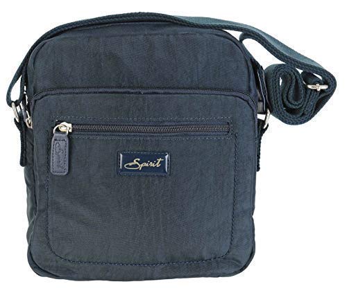 SPIRIT Mittelgroß Umhängetasche Schulter Obere Reißverschluss Handtasche Tasche Style 5766 - Marineblau, Medium, Medium
