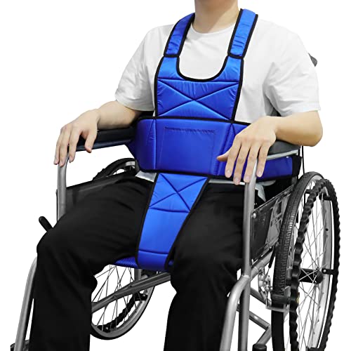 [LOSCHEN] Sicherheitsgurt für Rollstuhl, rutschfest, Blau