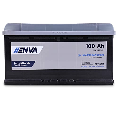 ENVA Autobatterie 12V 110Ah 920A Starterbatterie PKW Batterie Wartungsfrei +30% Startleistung