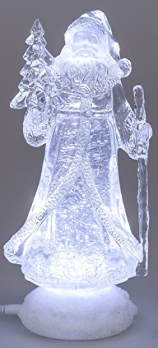 Formano Deko-Nikolaus aus Acryl mit LED-Licht, 26 cm, 1 Stück, Weiß