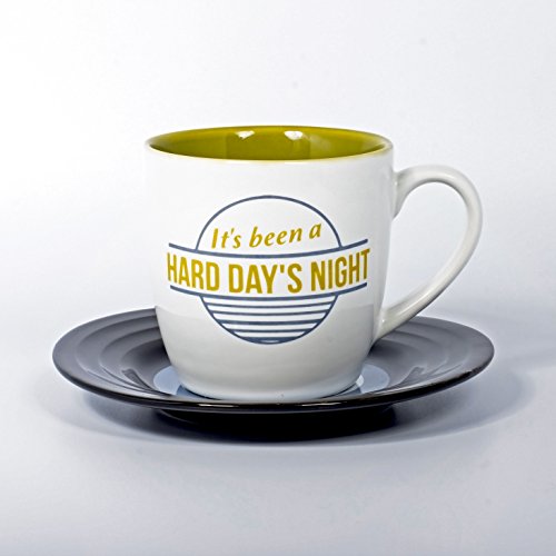 Thumbs Up LMMUGHDN Tassen-Set Lyrical Mug Hard Day's Night - Lennon and McCartney, Keramik, weiß, 15.78 x 10 x 15.7 cm, 2 EInheiten