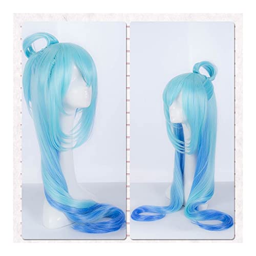 CHENXU Anime Cosplay Perücke KonoSuba God's Blessing on This Wonderful World Wigs Anime Cosplay Wigs Aqua Synthetic Hair Adult Role Play for Cosplay and Daily Wear