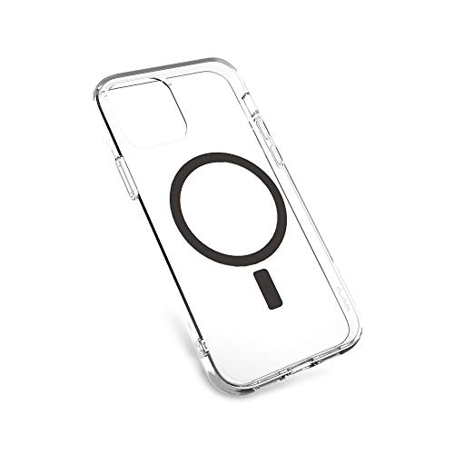 Mous - Durchsichtig Hülle für iPhone 12/12 Pro - Schwarzes Muster - Infinity - Handyhülle iPhone 12/12 Pro MagSafe-Kompatibel Case - Transparent Kristallklares und Schlankes Design Case - Schutzhuelle
