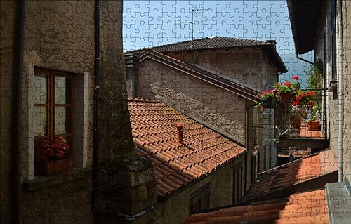 GUOHLOZ 1000 Teile-Legespiel, Geschicklichkeitsspiel für die ganze Familie, Erwachsenenpuzzle ab 6 Jahren, Puzzle Erwachsene, Stadt, Italien, 75x50cm