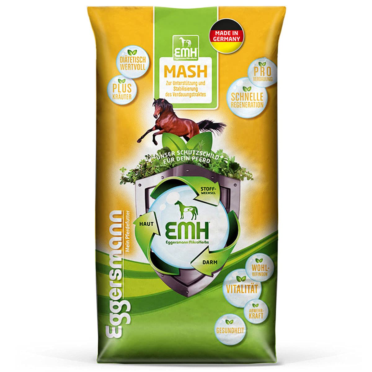 Eggersmann EMH Mash – Pferdefutter zur Unterstützung der Darmflora und Einer Guten Verdauung – 15 kg Sack
