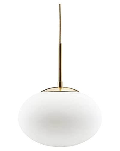 House Doctor Lamp, Opal, Weiß, Dm: 30 cm, h.: 35 cm, E27, Max 40 W, 3,0 m Kabel, handgemachte Glaskugel, 29.75 x 30 cm, 203970110