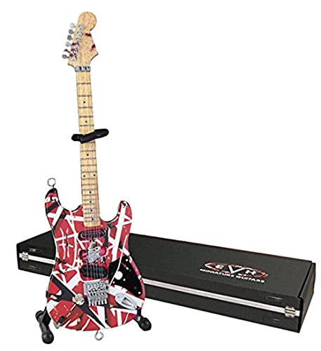 EVH Miniatur Gitarren evh001 Frankenstein Mini Replica Gitarre Van Halen, rot & Weiß