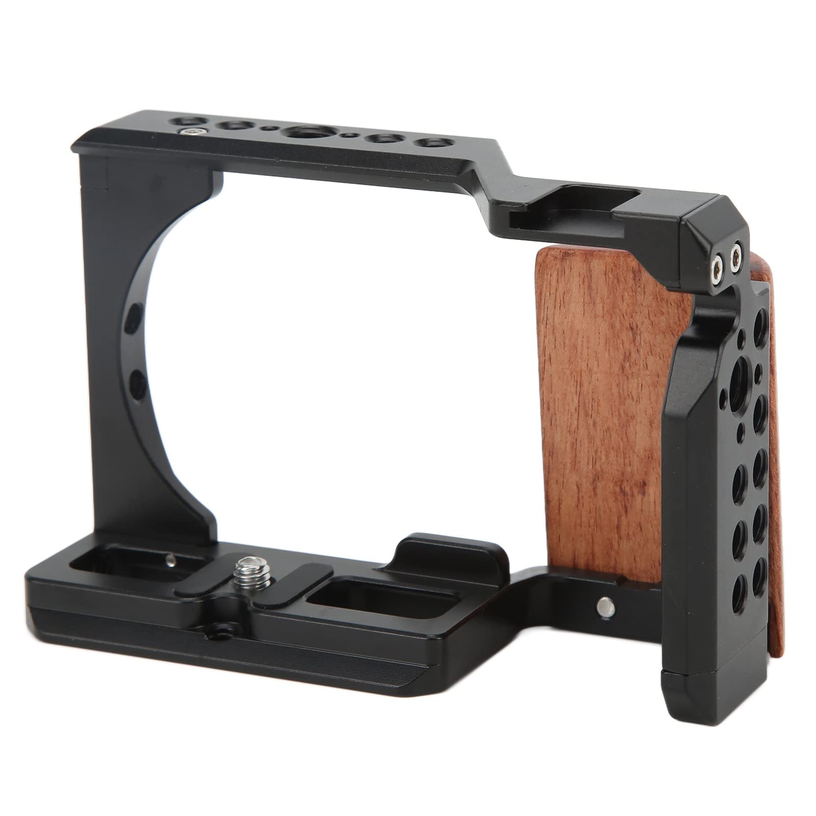 Cage-Rig für Videoaufnahmen, erweiterbares poröses Design CNC-Prozess-Unterseite mit rutschfestem Pad-Kamera-Videokäfig für ZV-E10-Kamera