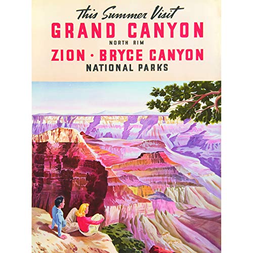 Wee Blue Coo Kunstdruck auf Leinwand, Motiv: Pazifik-Eisenbahn Gr Canyon National Park
