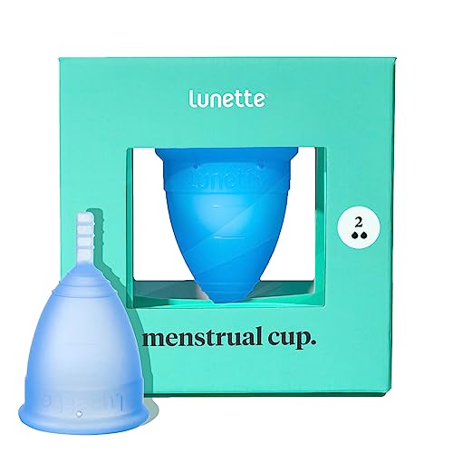 Lunette Menstruationstasse - Blau - Model 2 für normale oder starke Blutung - (EN Version)