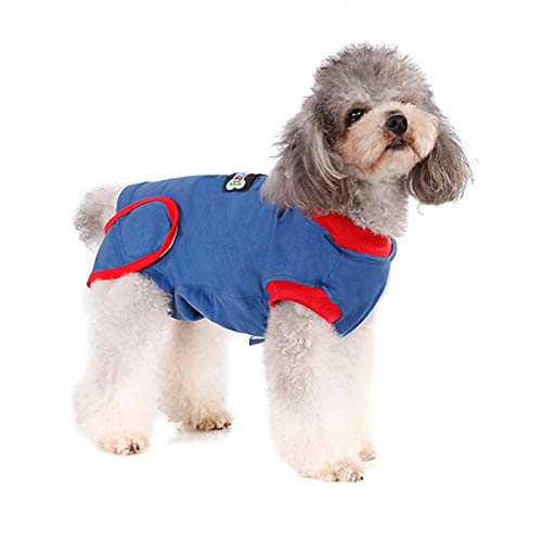 Petyoung Pet Dog Recovery Suit Katze Bauch Wunde Protector Pet Cotton Recovery Suit After Operations Wear for Prevent lecking, bite (XS)
