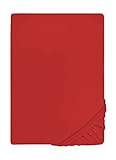 biberna Jersey-Elastic-Spannbetttuch 0077866 rot 1x 90x190 cm - 100x220 cm