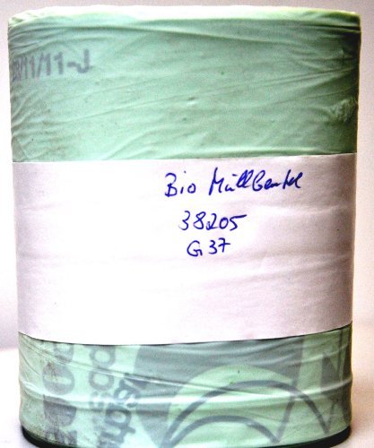 Bio Müllbeutel 15l, Abmessung 430x500 mm, Farbe natur, Folienstärke 25 my, 50 Stück auf der Rolle