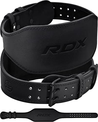 RDX Gewichthebergürtel Leder 4” und 6”, 10 Verstellbar Löcher Trainingsgürtel Schnalle, Powerlifiting Fitness Krafttraining Gürtel Bodybuilding, Gepolstert Gym Weight Lifting Belt, Männer Damen