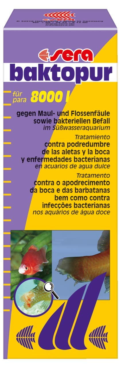 sera baktopur 500 ml - Arzneimittel für Fische gegen bakterielle Infektionen (z. B. Maul- und Flossenfäule), Medizin fürs Aquarium