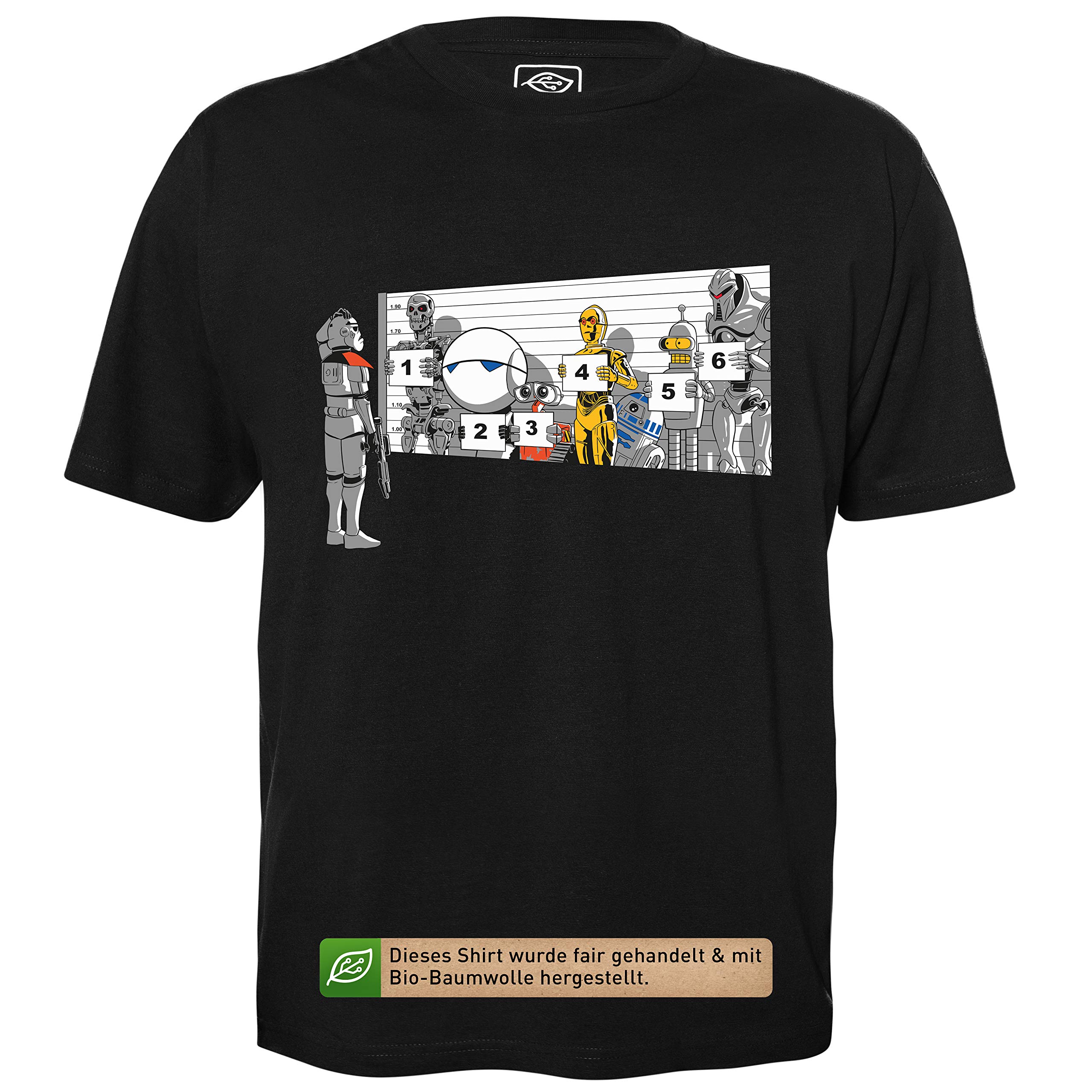 These Are not The Droids You Are Looking for - Herren T-Shirt für Geeks mit Spruch Motiv aus Bio-Baumwolle Kurzarm Rundhals Ausschnitt, Größe XL