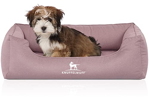 Knuffelwuff Orthopädisches Wasserabweisendes Hundebett Leon M-L 85 x 63cm Rosa