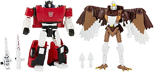 Transformers Generations Kingdom Battle Across Time Collection Deluxe-Klasse WFC-K42 Sideswipe & Maximal Skywarp, ab 8 Jahren, 14 cm groß