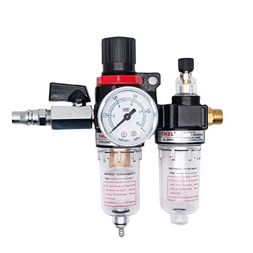 Luftfilterregler-Kit, Maso AFC2000 Luftdruckregler 1/4 Zoll Luftöl/Wasserabscheider Filter Airbrush Kompressor Pneumatische Komponenten