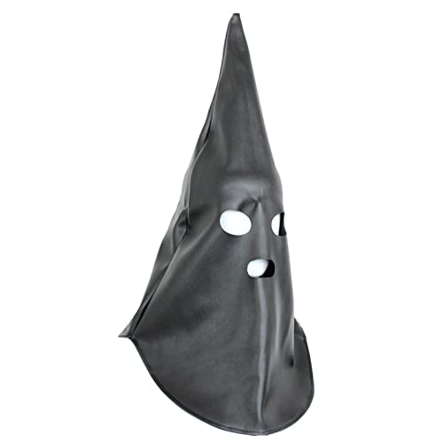 Dazifan SM Leder Maske BDSM Kopfmaske mit Öffnungen für Mund und Augen Bondage Hood Erotik Ledermaske Fetisch Rollenspiel Flirtspielzeug Sexspielzeug für Paare Männer Frauen