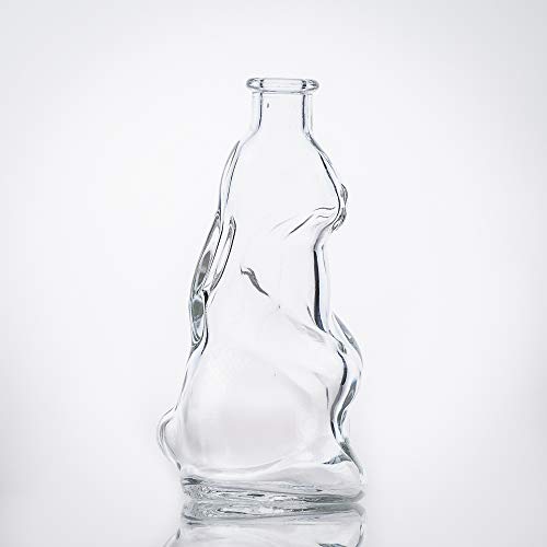 Flaschenbauer Glasflasche Osterhase: 6 Mini Glasflaschen mit Korken verwendbar als Ostergeschenk, kleine Flaschen zum Befüllen, Leere Schnapsflaschen klein oder Oster Deko Flaschen