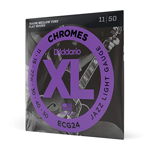 D'Addario ECG24 Satz Chromsaiten für E-Gitarre 011' - 050' Jazz Light