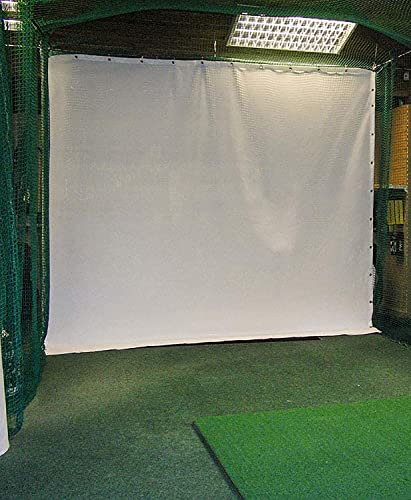 oiakus Golf-Simulator-Leinwand, weißes Tuch, tragbares Indoor-Trainingsprojektions-Leinwand-Vorhangtuch für Golfballübungen/Game-Entertainment-Tool-3m*2m