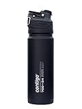 Contigo Free Flow Edelstahl-Trinkflasche, 100% auslaufsicher, große BPA-freie isolierte Thermo-Wasserflasche, hält Getränke bis zu 29 Stunden kalt, Premium Outdoor Iso-Sportflasche, 700 ml