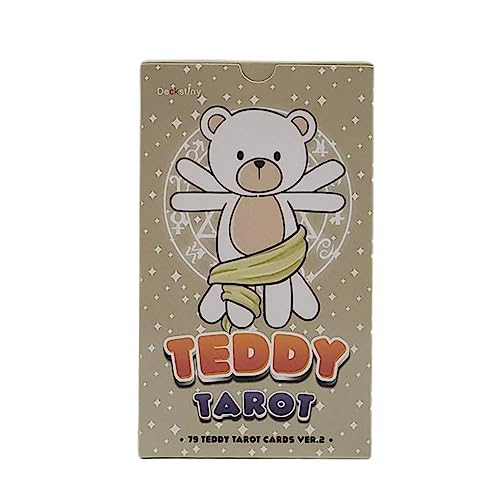 12 * 7 CM Tarot Teddy Tarot Freizeit unterhaltung Spiele Karte, Familienfeiern Tarot Karte Broschüre Leitfaden TEDDY Tarot