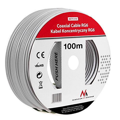 Maclean MCTV-572 SAT-Antennenkabel 100m Koaxialkabel RG6 1.0CSS SAT Kabel