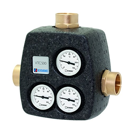 'ESBE; VTC 531 50ºC; Mischung ohne Pumpe mit Isolierung und termometros, 1 – 1/2 und Temperatur 50 Grad