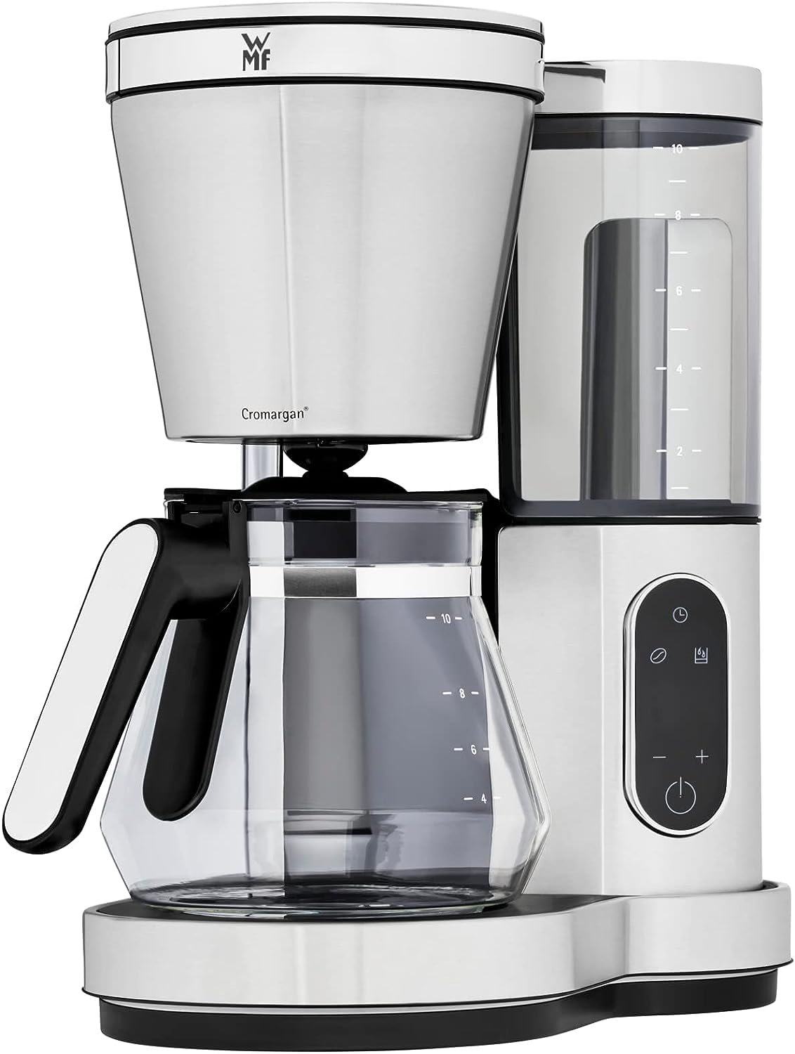 WMF Lono Aroma Filterkaffeemaschine (1000 W, mit Glaskanne, Filterkaffee, 10 Tassen, Schwenkfilter, Warmhalteplatte, abnehmbarer Wassertank, Abschaltautomatik)