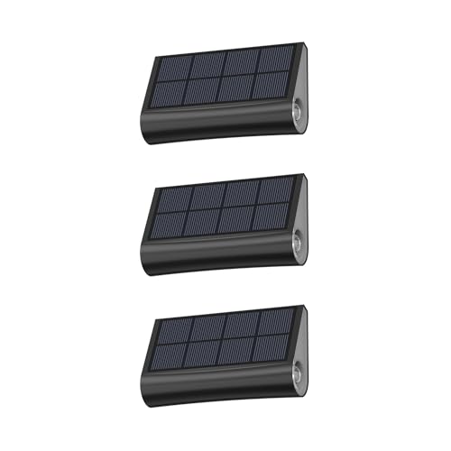 Auraglow Solar-Stufenleuchten - Zweidirektionale LED-Beleuchtung für Außentreppen, Treppen, Wände & Wege, IP54 Wetterfest - 3 Stück (3 Pack)