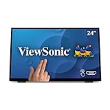 Viewsonic TD2465 59,6 cm (24 Zoll) Touch Monitor (Full-HD, HDMI, USB, 10 Punkt Multitouch, integrierter Ständer, Lautsprecher, 4 Jahre Austauschservice) Schwarz