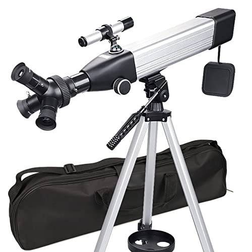 Astronomical Telescope, 20-166X Magnification, rofessional Astronomy Refractor Telescope with 3 Rotatable Eyepieces and Tripod, Phone Adapter, Carrying Bag QIByING