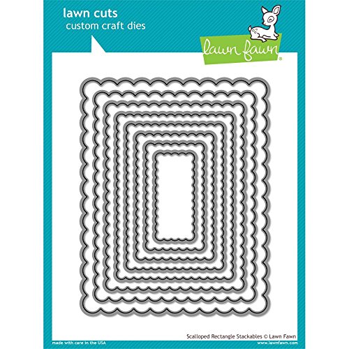 Lawn Fawn Craft Die Scalloped Rectangle Stackables - LF997 by Lawn Fawn