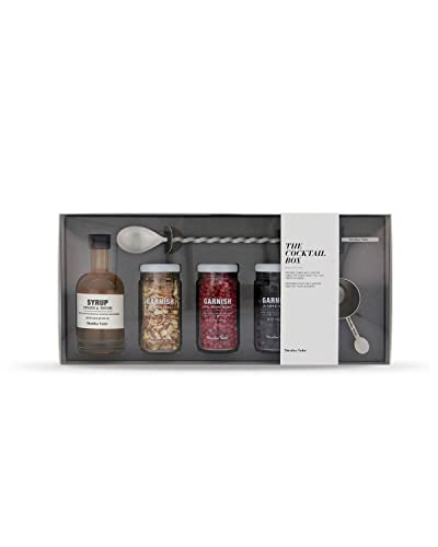 Nicolas Vahé - Geschenkset - Gin Cocktail Box - zum kreieren köstlicher Gin Cocktails - 9-teiliges Set