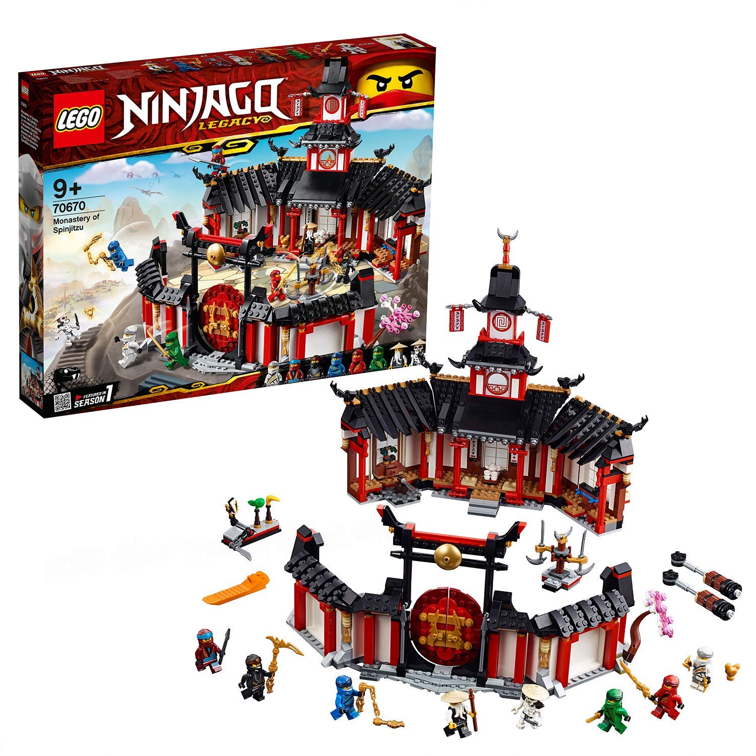 LEGO 70670 NINJAGO Kloster des Spinjitzu, Bauset mit Ninja Minifiguren für Sammler